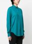 Xacus Blouse met gewelfde afwerking Blauw - Thumbnail 3