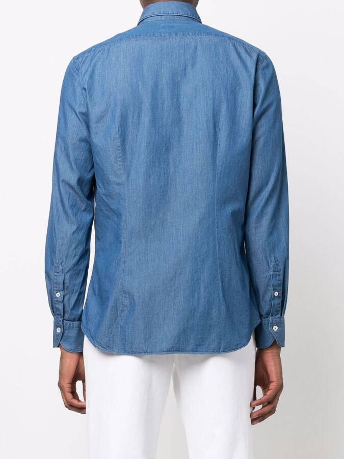Xacus Denim overhemd Blauw
