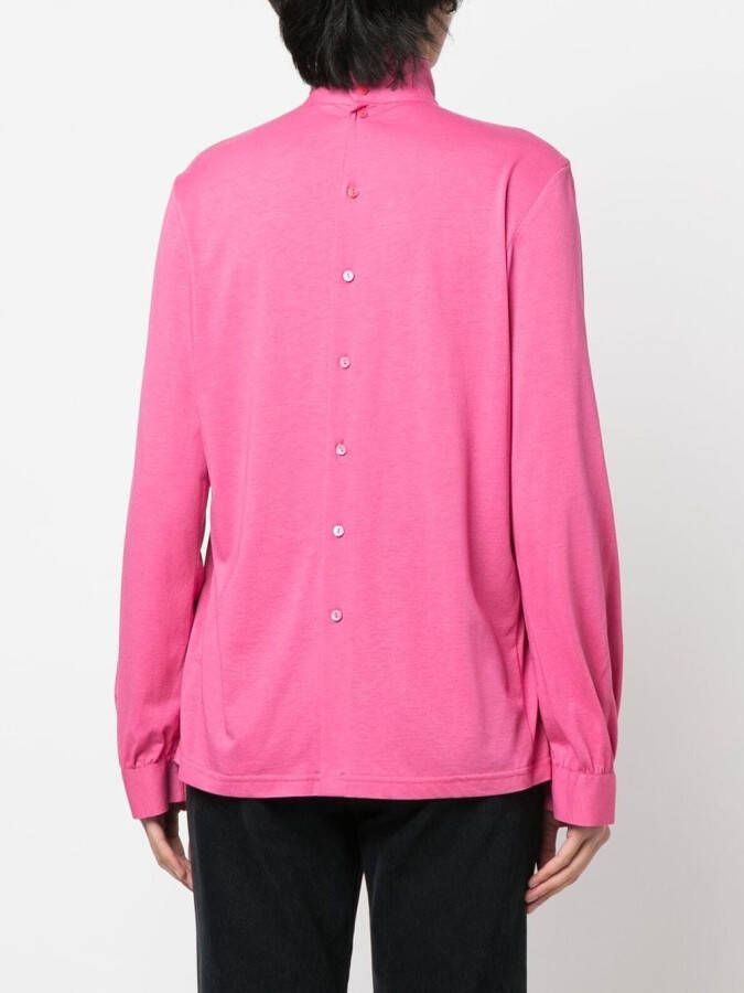 Xacus Blouse met gesmockt detail Roze