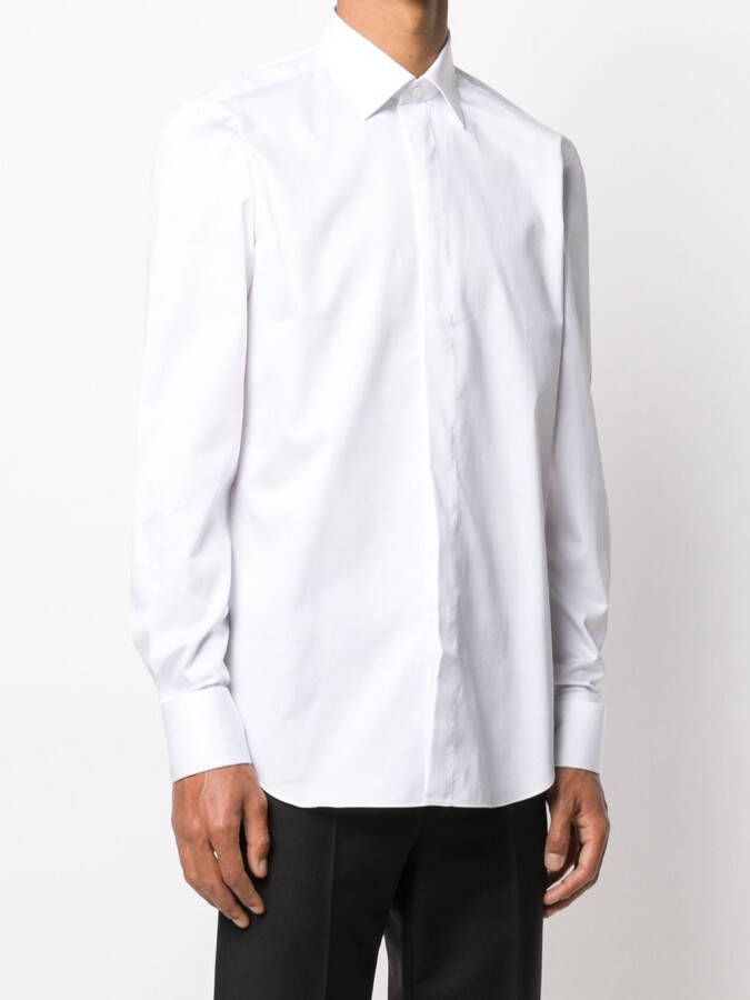 Xacus Getailleerd overhemd Wit