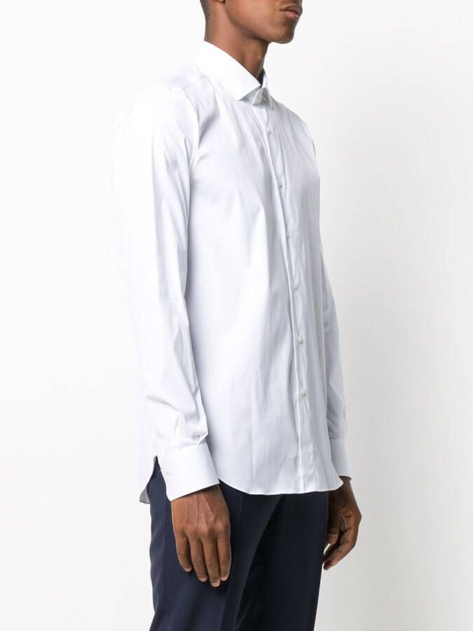 Xacus Getailleerd overhemd Wit