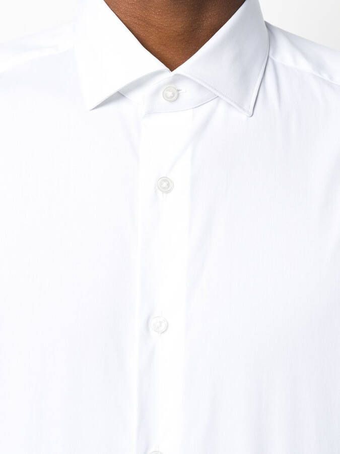 Xacus Getailleerd overhemd Wit