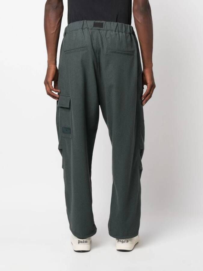Y-3 Broek met ceintuur Groen