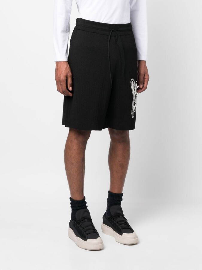 Y-3 High waist shorts Zwart