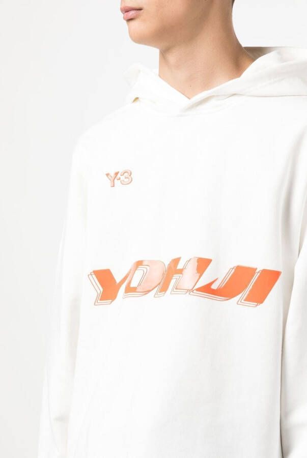 Y-3 Hoodie met logoprint Wit