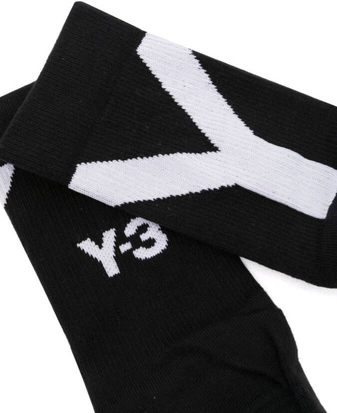 Y-3 Sokken met intarsia logo Zwart