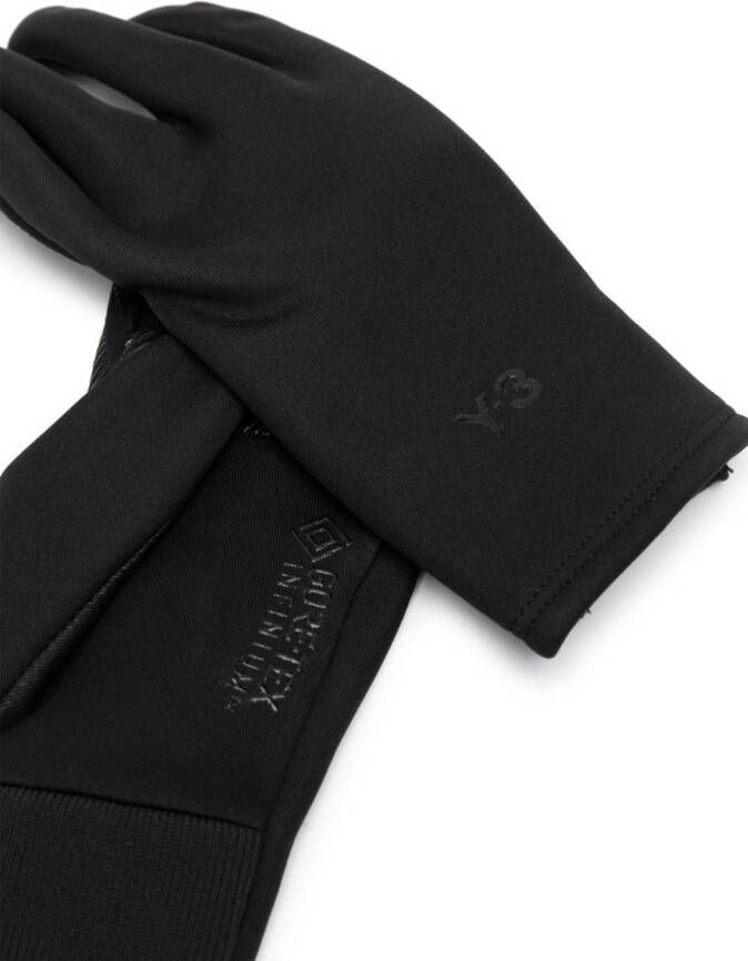Y-3 Handschoenen met logo-reliëf Zwart