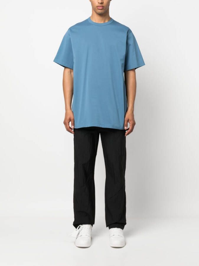 Y-3 T-shirt met logopatch Blauw