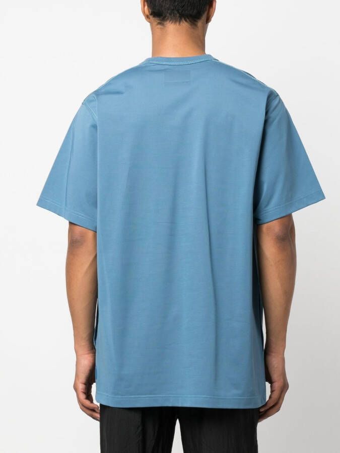 Y-3 T-shirt met logopatch Blauw