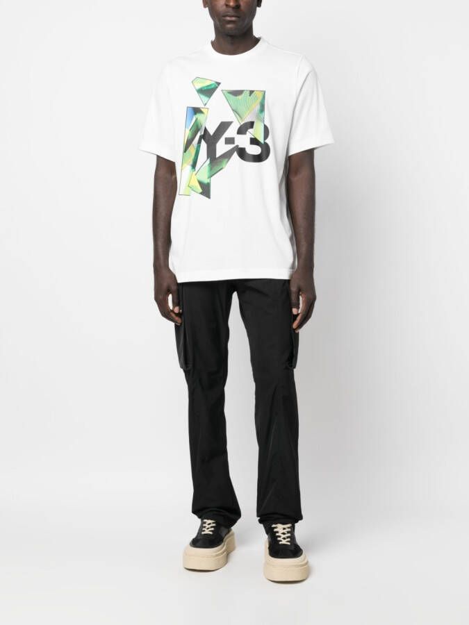 Y-3 T-shirt met logoprint Wit