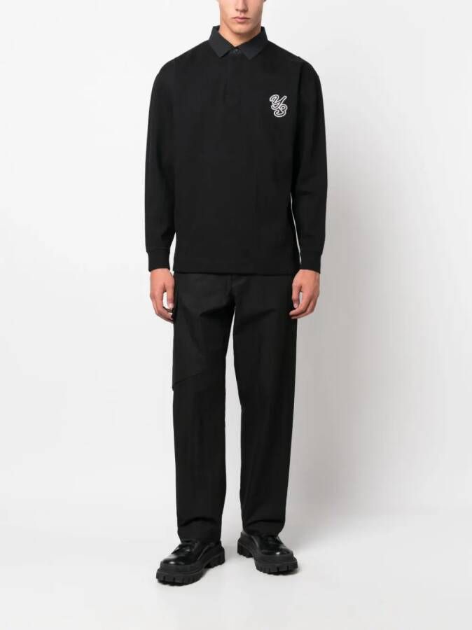 Y-3 Overhemd met geborduurd logo Zwart