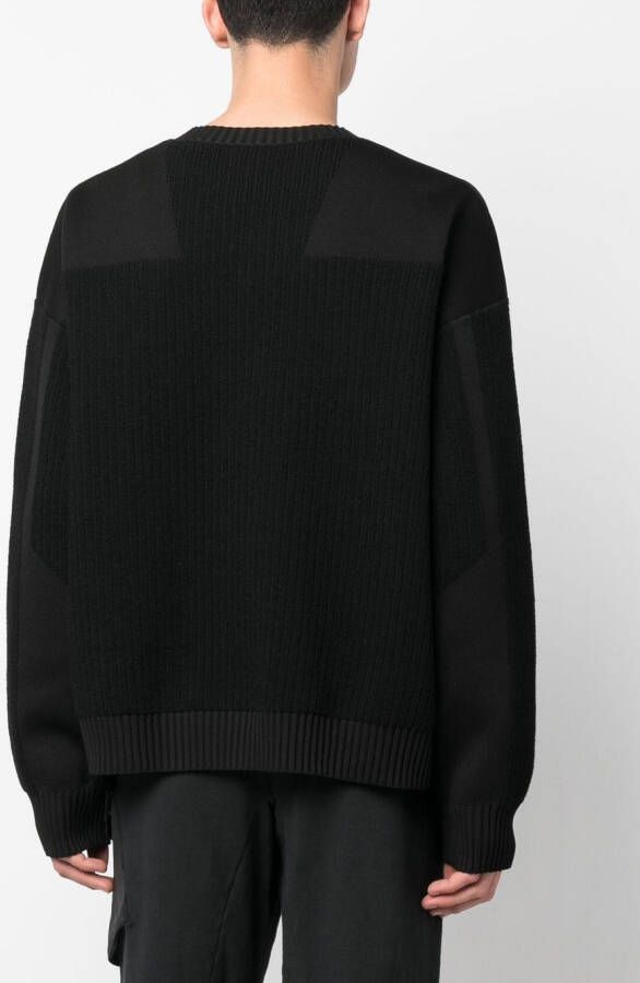Y-3 Ribgebreide trui Zwart