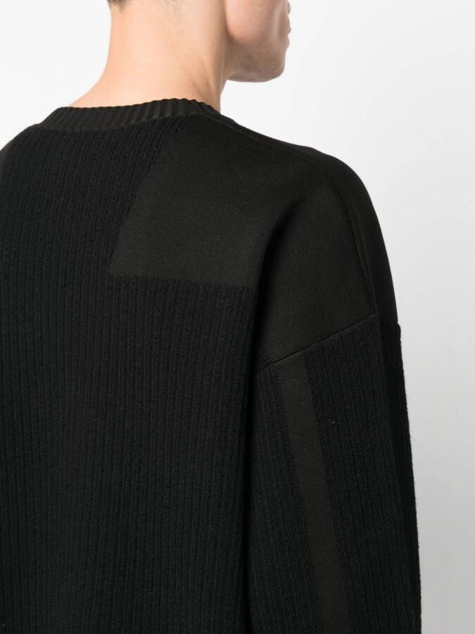 Y-3 Ribgebreide trui Zwart