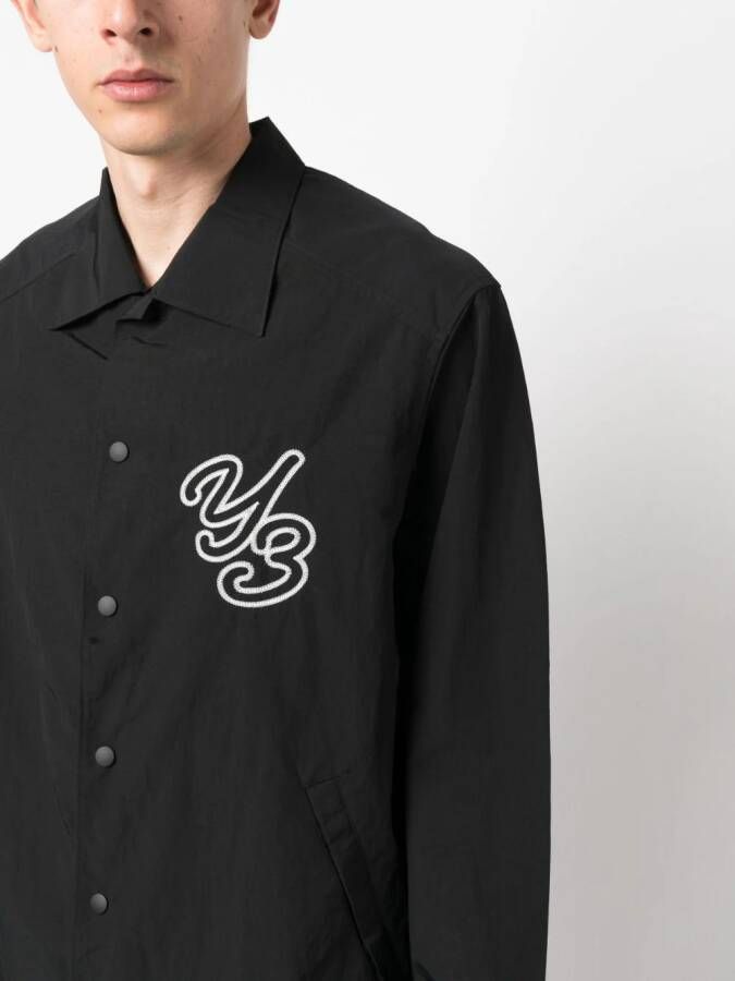 Y-3 Shirtjack met geborduurd logo Zwart
