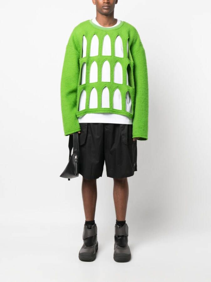 Y-3 Shorts met wijde pijpen Zwart