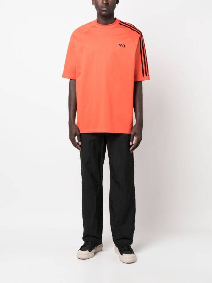 Y-3 T-shirt met 3 strepen Oranje