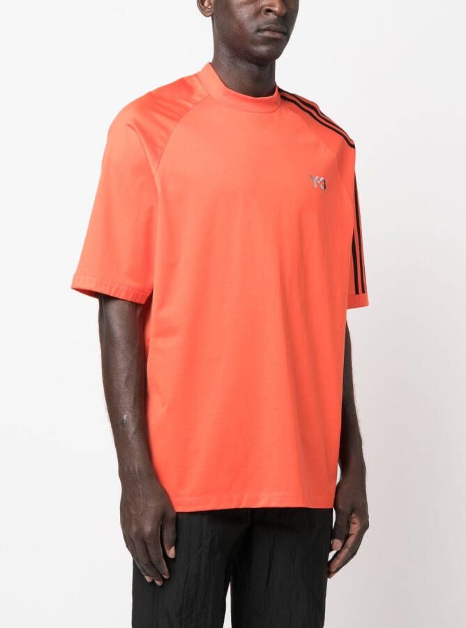 Y-3 T-shirt met 3 strepen Oranje