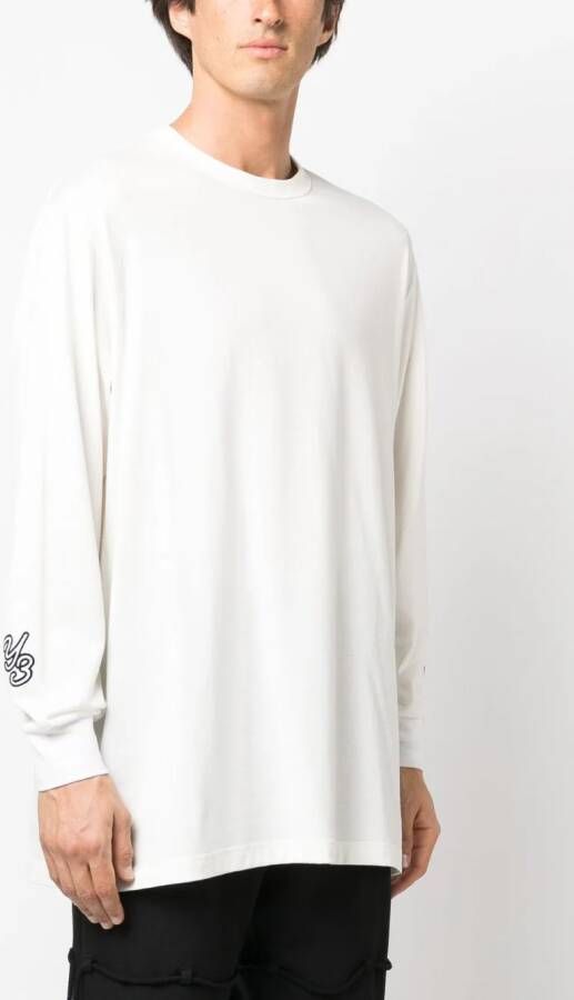 Y-3 T-shirt met logo Wit