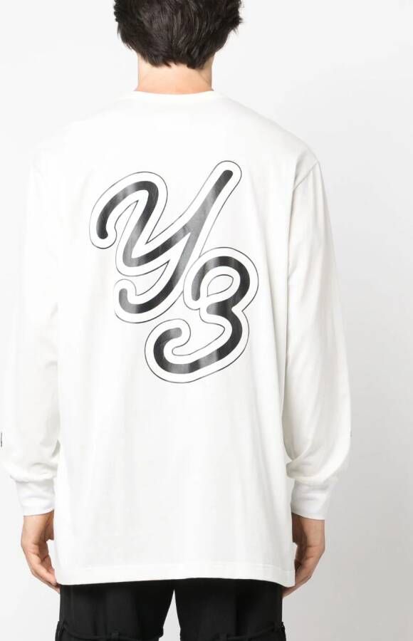 Y-3 T-shirt met logo Wit