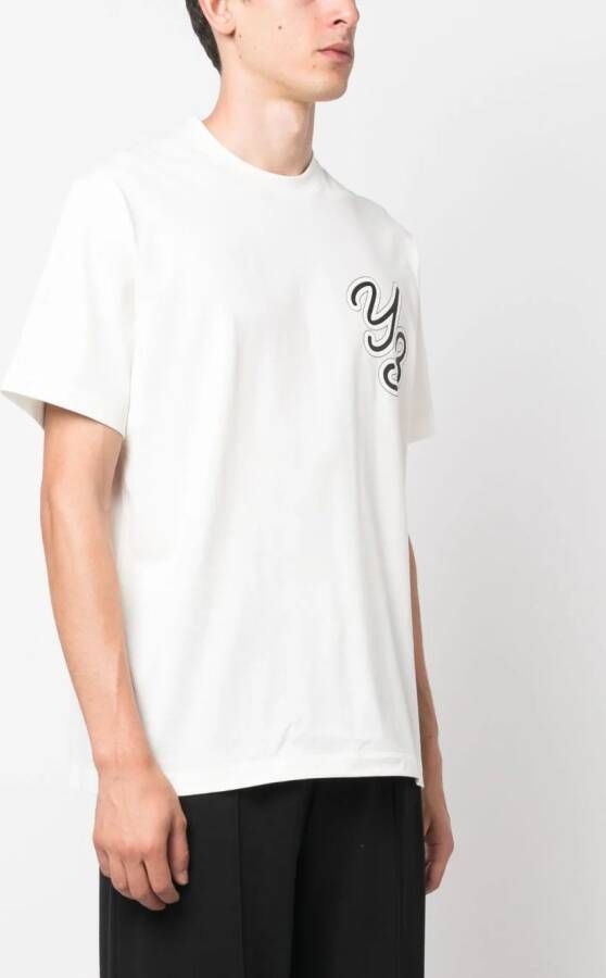 Y-3 T-shirt met logoprint Wit