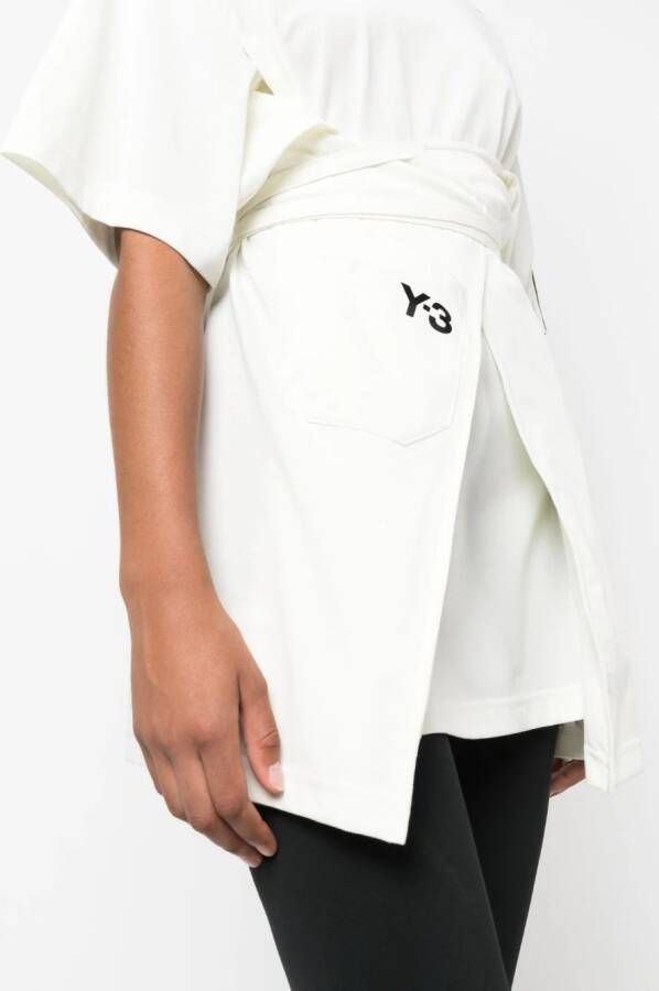 Y-3 T-shirt verfraaid met logo Wit