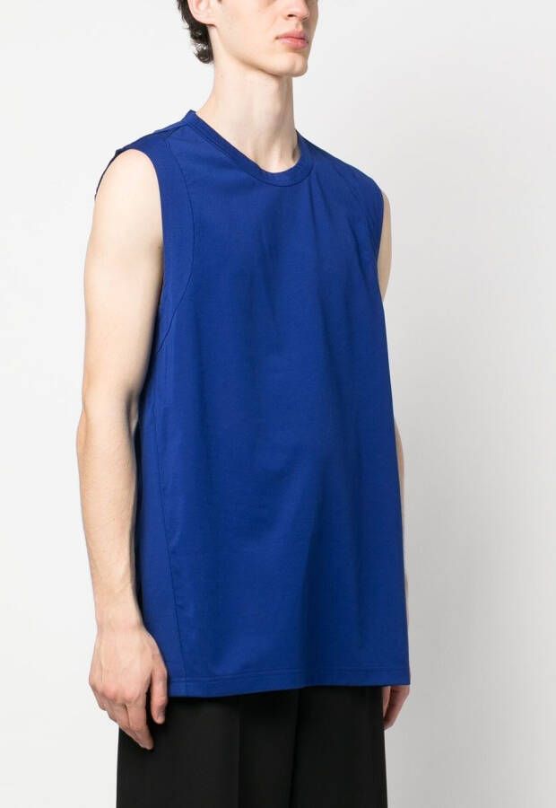 Y-3 Tanktop met logoprint Blauw