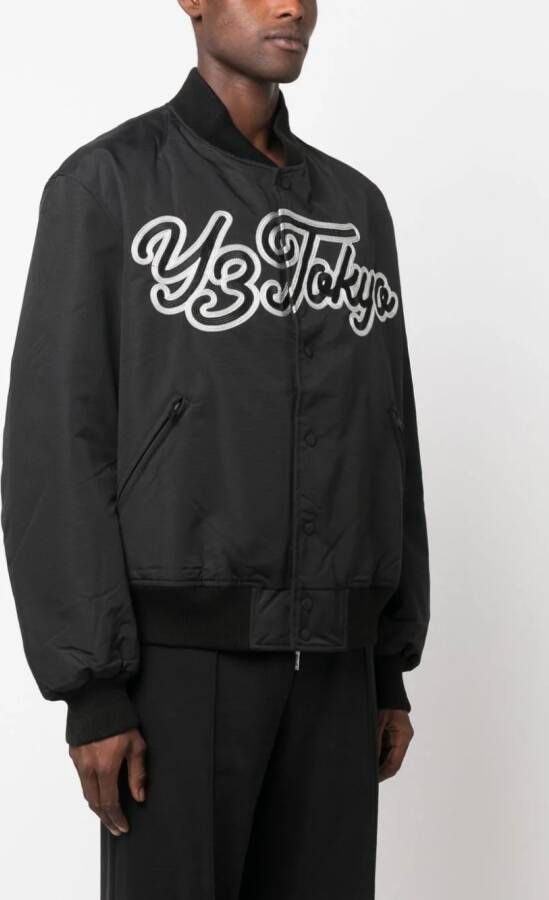 Y-3 Team jack met geborduurd logo Zwart