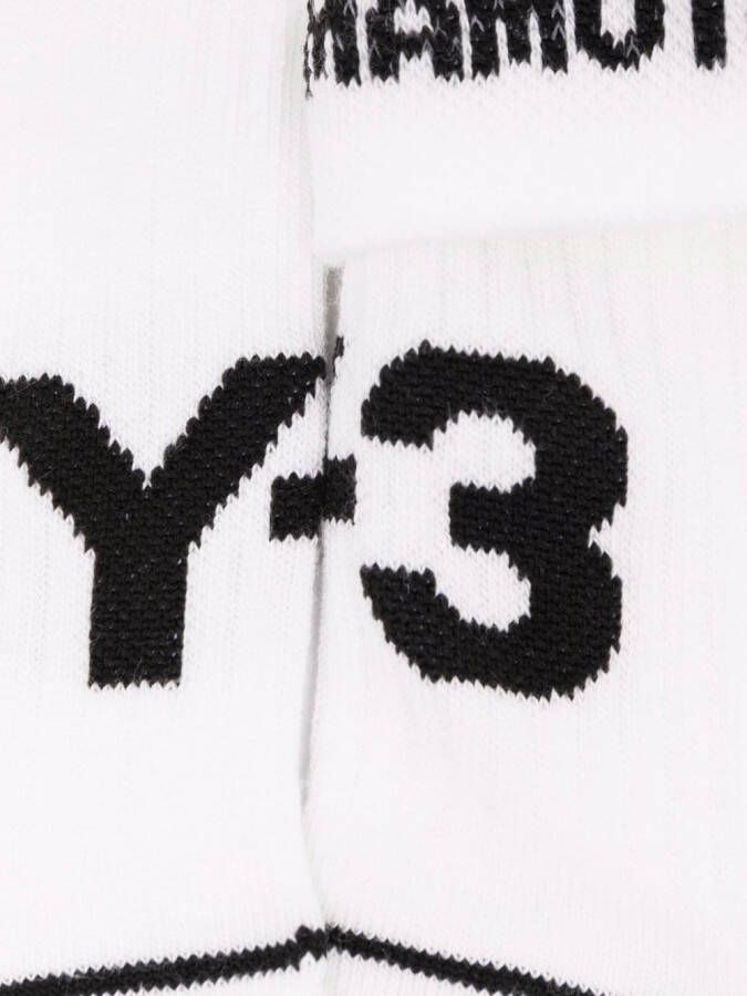 Y-3 Tennissokken met logodetail Wit