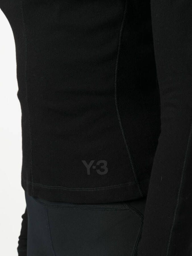 Y-3 Top met logoprint Zwart