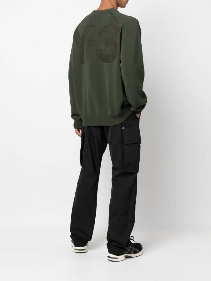 Y-3 Trui met ronde hals Groen