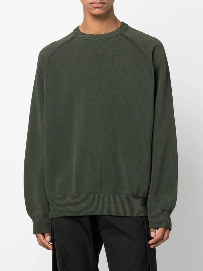 Y-3 Trui met ronde hals Groen