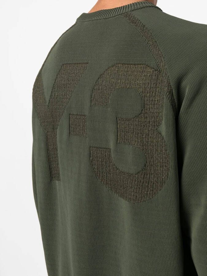 Y-3 Trui met ronde hals Groen
