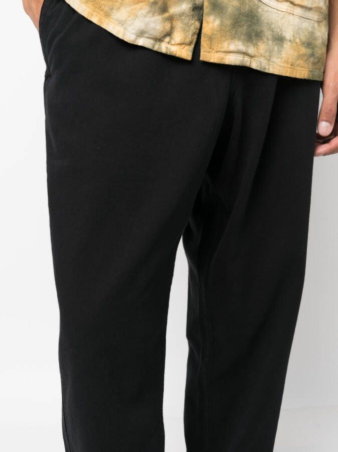 YMC Broek met trekkoordtaille Zwart