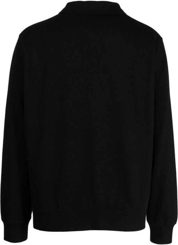 YMC Sweater met rits Zwart