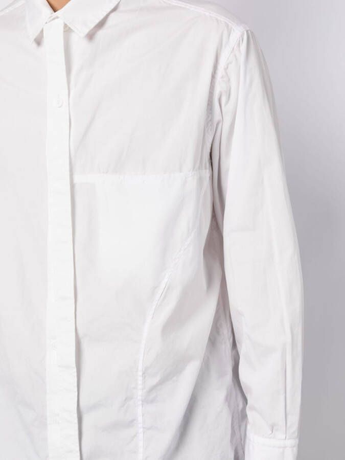 Yohji Yamamoto Asymmetrisch overhemd Wit