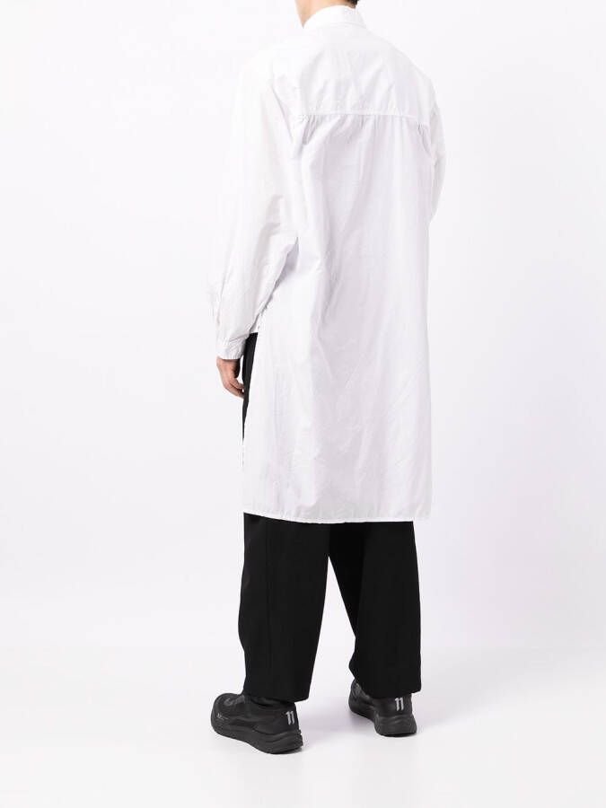 Yohji Yamamoto Asymmetrisch overhemd Wit