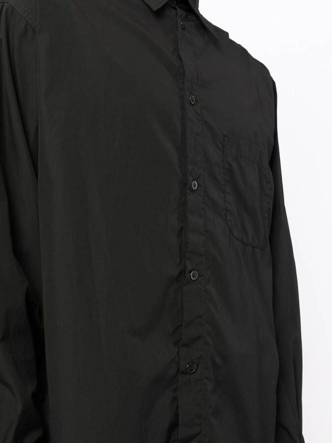 Yohji Yamamoto Asymmetrisch overhemd Zwart
