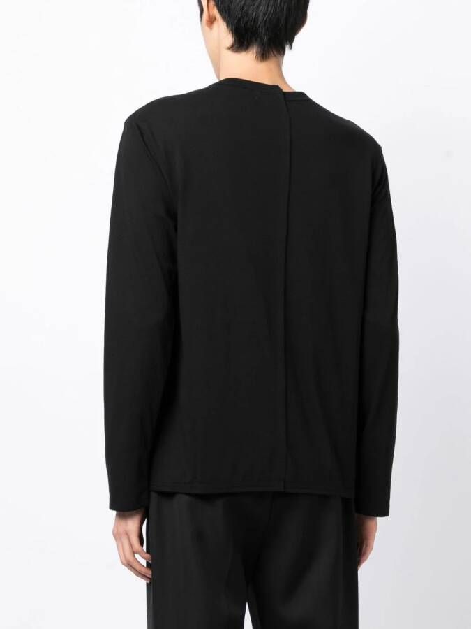 Yohji Yamamoto Asymmetrisch T-shirt Zwart