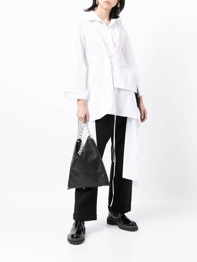 Yohji Yamamoto Asymmetrische blouse Wit
