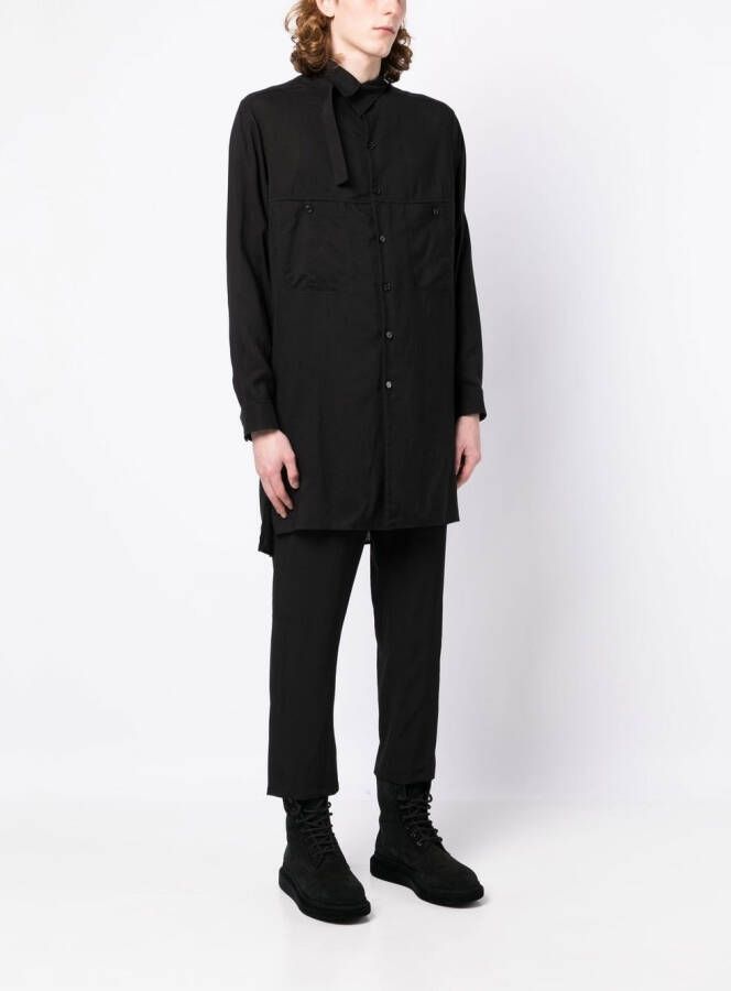 Yohji Yamamoto Asymmetrische blouse Zwart