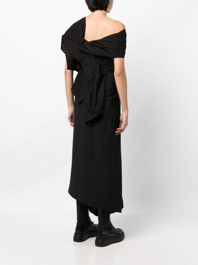 Yohji Yamamoto Asymmetrische blouse Zwart