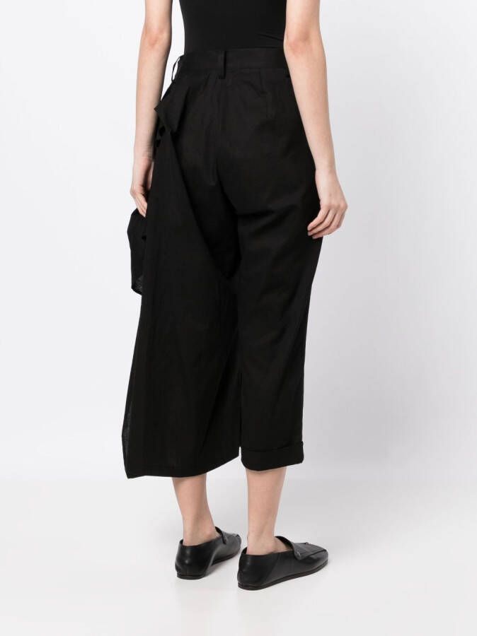 Yohji Yamamoto Asymmetrische broek Zwart