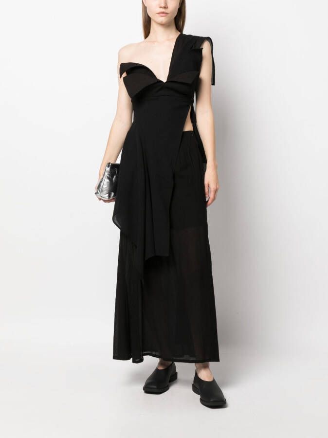 Yohji Yamamoto Asymmetrische jurk Zwart