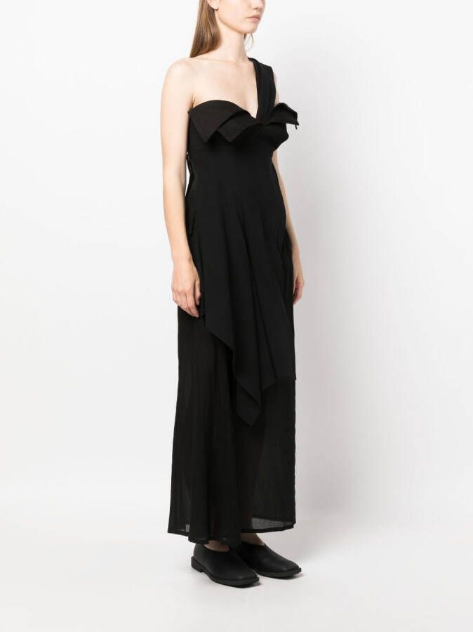 Yohji Yamamoto Asymmetrische jurk Zwart