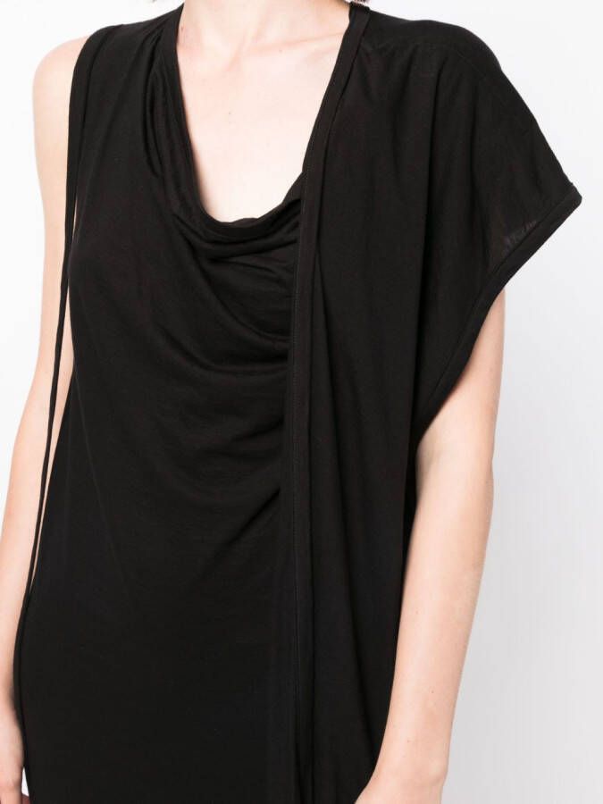 Yohji Yamamoto Asymmetrische maxi-jurk Zwart