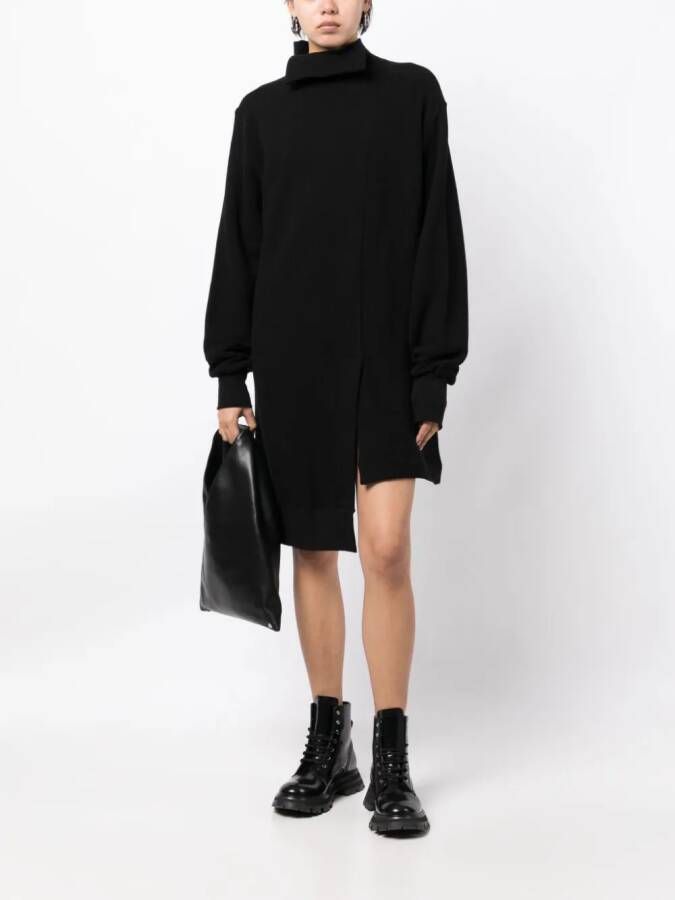 Yohji Yamamoto Asymmetrische mini-jurk Zwart