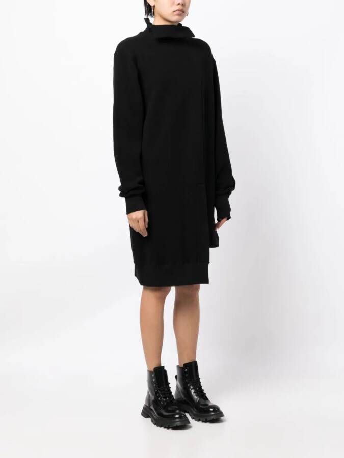 Yohji Yamamoto Asymmetrische mini-jurk Zwart
