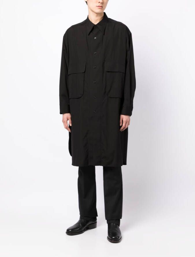 Yohji Yamamoto Asymmetrische overhemd Zwart