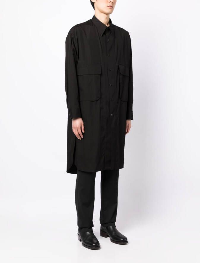 Yohji Yamamoto Asymmetrische overhemd Zwart