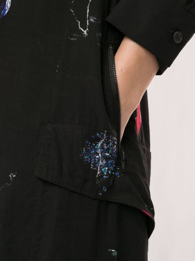 Yohji Yamamoto Asymmetrische shiftjurk Zwart